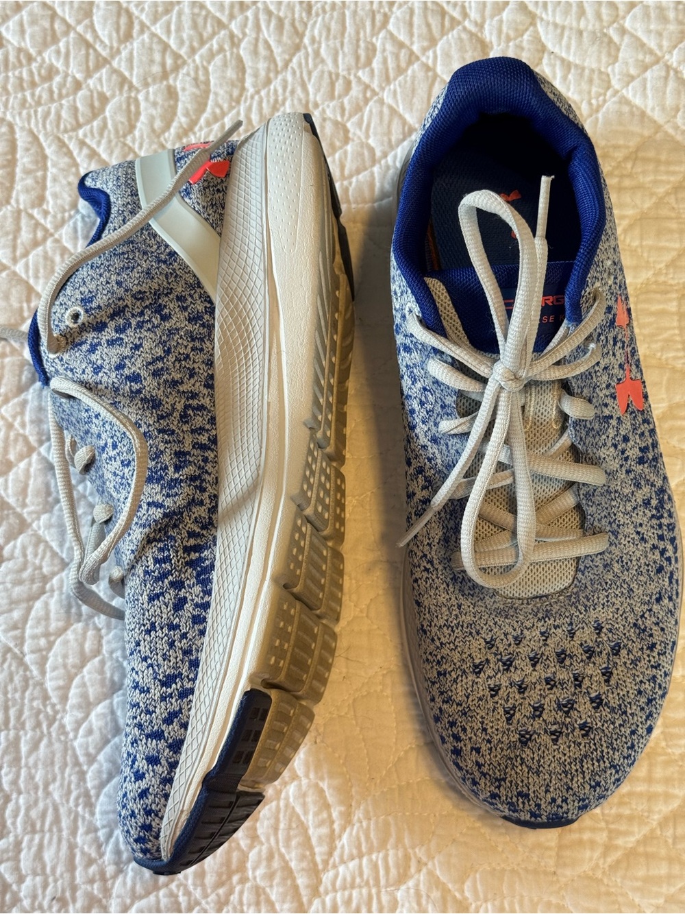 Under Armour Women's Charged Impulse Knit Blue/Gray Running Shoes-Sz 9.5-GUC